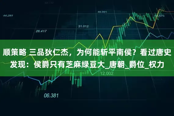 顺策略 三品狄仁杰，为何能斩平南侯？看过唐史发现：侯爵只有芝麻绿豆大_唐朝_爵位_权力