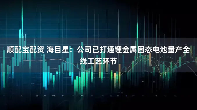 顺配宝配资 海目星：公司已打通锂金属固态电池量产全线工艺环节